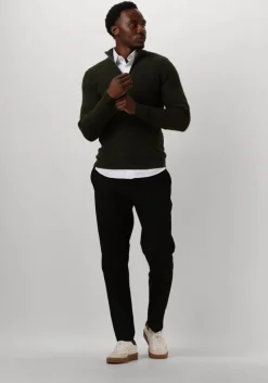 zwarte selected homme pantalon slhslim-liam string trs flex