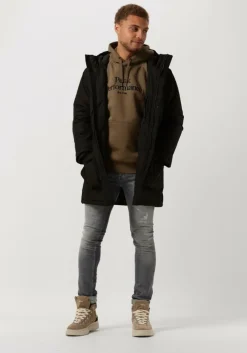 zwarte selected homme parka's slhhector jkt b