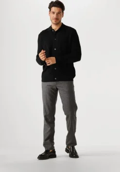 zwarte selected homme truien/vesten lshtray ls knit merino butten cardigan