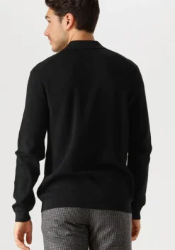 zwarte selected homme truien/vesten lshtray ls knit merino butten cardigan