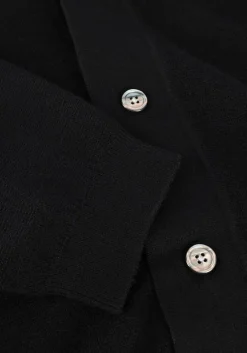 zwarte selected homme truien/vesten lshtray ls knit merino butten cardigan