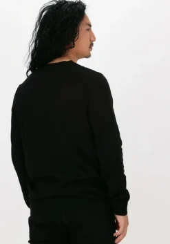 zwarte selected homme trui slhberg crew neck noos