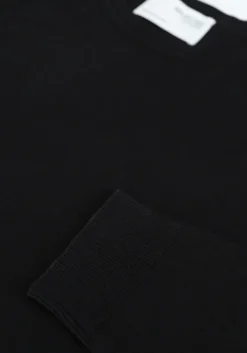 zwarte selected homme trui slhberg crew neck noos