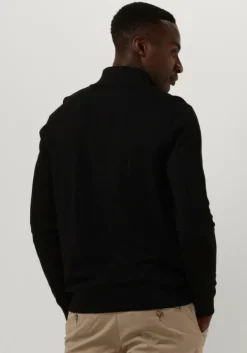 zwarte selected homme trui slhberg half zip cardigan noos