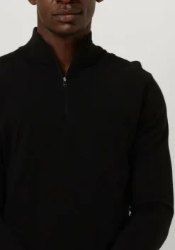 zwarte selected homme trui slhberg half zip cardigan noos