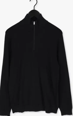 zwarte selected homme trui slhberg half zip cardigan noos