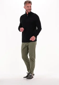 zwarte selected homme trui slhberg half zip cardigan noos