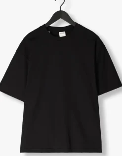 zwarte selected homme t-shirt slhlooseoscar ss o-neck tee noos