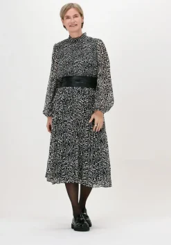 zwarte set midi jurk 73912