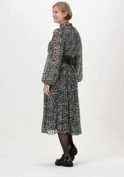 zwarte set midi jurk 73912