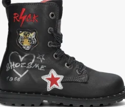 zwarte shoesme veterboots de9w095