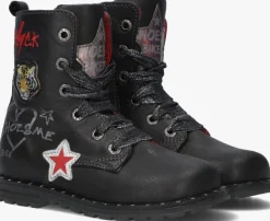 zwarte shoesme veterboots de9w095