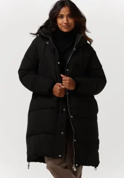 zwarte silvian heach gewatteerde jas long down jacket ibar