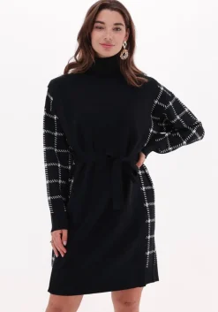 zwarte silvian heach midi jurk dress rokama