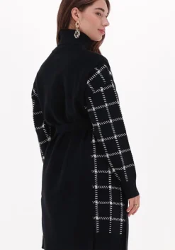 zwarte silvian heach midi jurk dress rokama