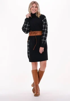 zwarte silvian heach midi jurk dress rokama