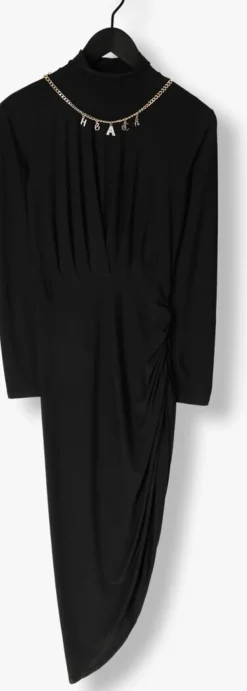 zwarte silvian heach midi jurk midi dress kirundo