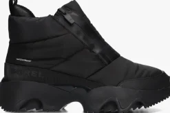 zwarte sorel hoge sneakers kinetic impact puffy zip dames