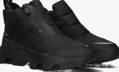 zwarte sorel hoge sneakers kinetic impact puffy zip dames