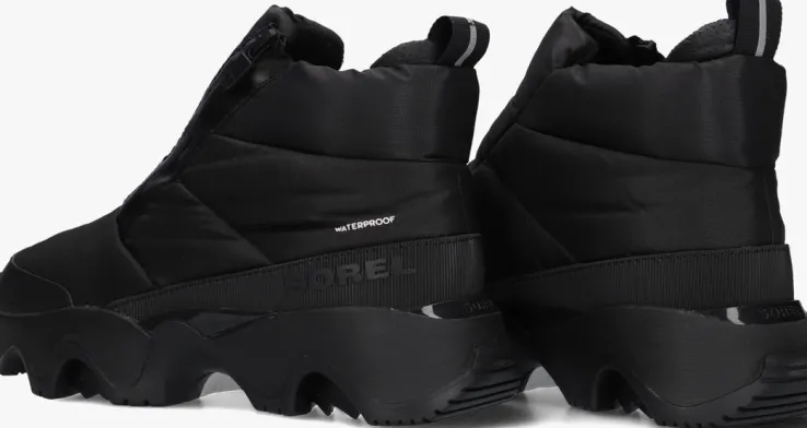 zwarte sorel hoge sneakers kinetic impact puffy zip dames