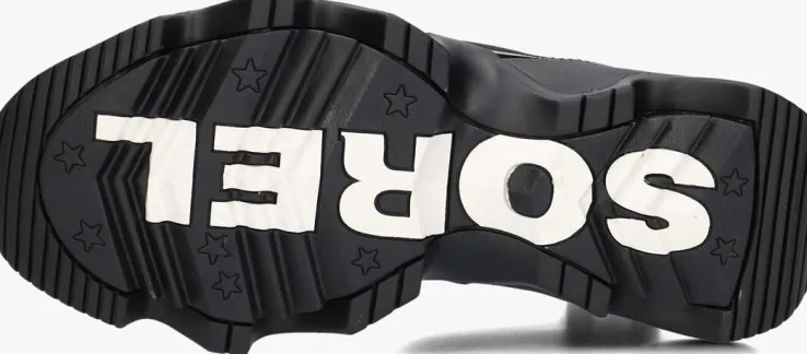 zwarte sorel hoge sneakers kinetic impact puffy zip dames