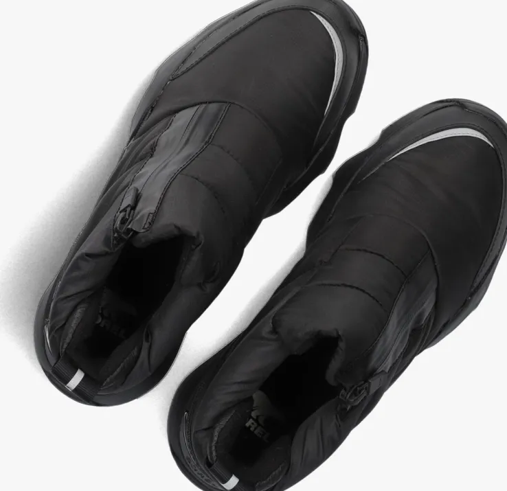 zwarte sorel hoge sneakers kinetic impact puffy zip dames