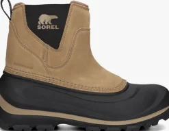 zwarte sorel snowboots buxton pull on wp