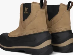 zwarte sorel snowboots buxton pull on wp