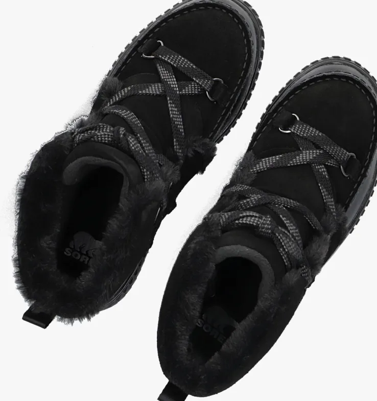 zwarte sorel snowboots ona ave alpine boot dames