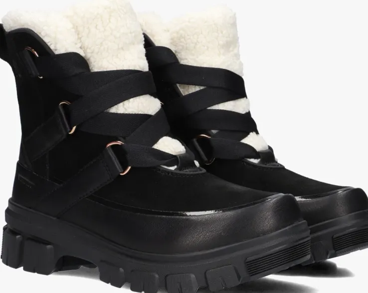 zwarte sorel veterboots torino v resort dames