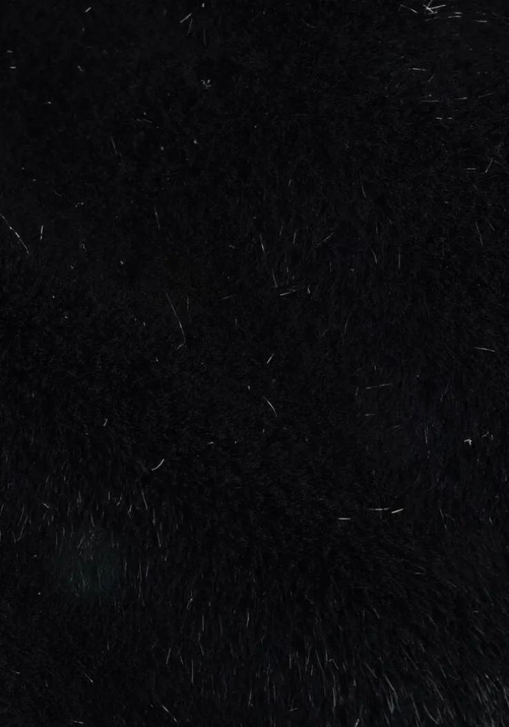 zwarte stand studio faux fur jas maria coat soft