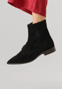 zwarte stefano lauran enkellaarsjes 22102