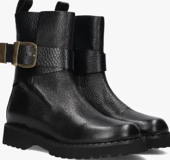 zwarte stefano lauran enkellaarsjes 9636