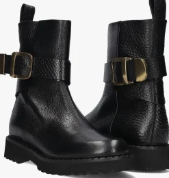 zwarte stefano lauran enkellaarsjes 9636