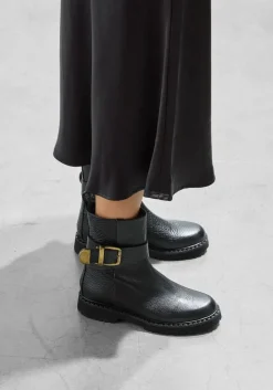 zwarte stefano lauran enkellaarsjes 9636