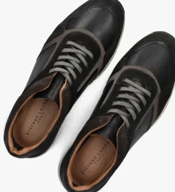 zwarte stefano lauran lage sneakers sl124h610