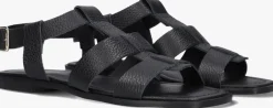 zwarte stefano lauran platte sandalen 24200