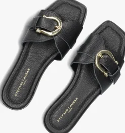 zwarte stefano lauran slippers 23100