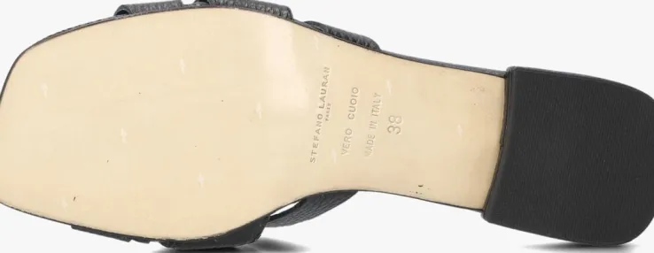 zwarte stefano lauran slippers 24050