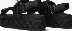 zwarte steve madden platte sandalen bigmona
