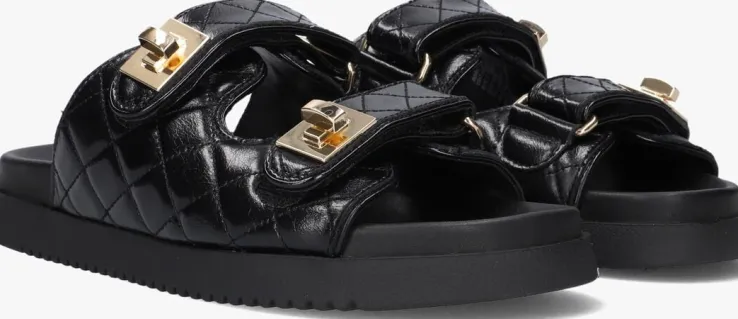 zwarte steve madden slippers schmona