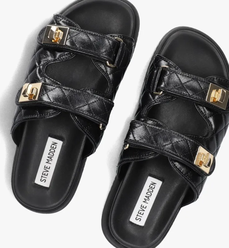 zwarte steve madden slippers schmona