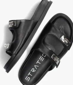 zwarte strategia slippers f65