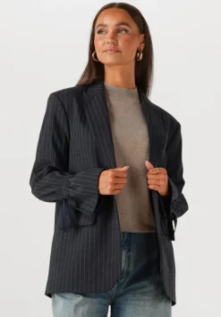 zwarte summum blazer blazer boyfriend pinstripe