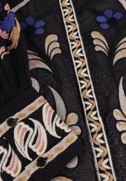 zwarte summum blouses blouse embroirered voile