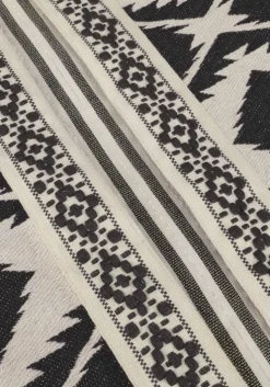 zwarte summum jack short round neck jacket geo aztek