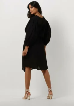 zwarte summum midi jurk dress cotton voile