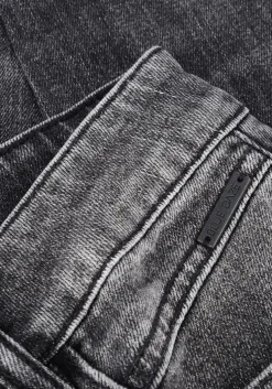 zwarte summum straight leg jeans bootcut cropped jeans black heavy twill