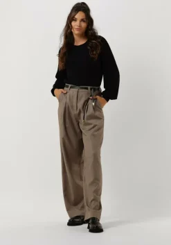 zwarte summum sweater puffy sleeve sweater basic knit