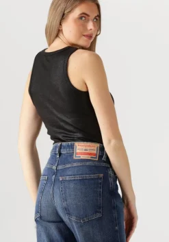 zwarte summum top rib tanktop cotton rib